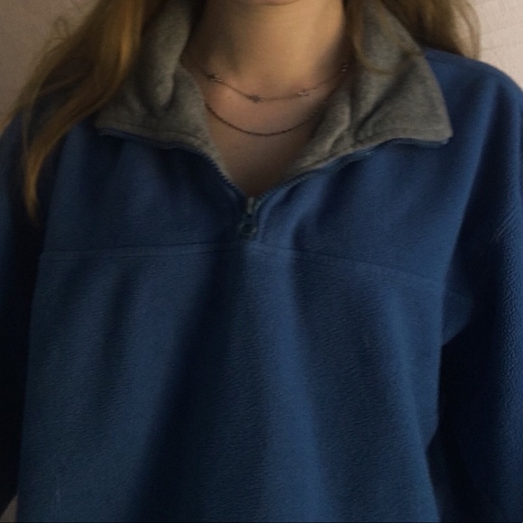 Blue Quarter Zip Pullover - Picture 2 of 3
